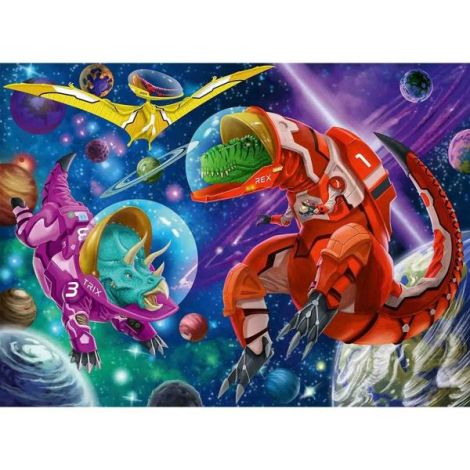 Puzzle Dinozauri în Spațiu, 200 piese, Ravensburger