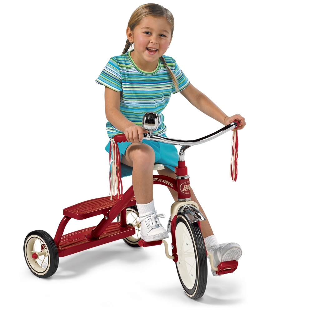 Tricicleta Radio Flyer Classic Red Dual Deck - imagine 2