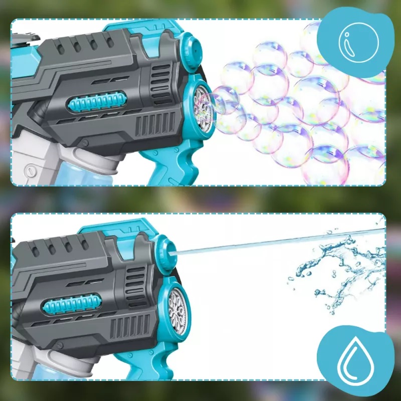 Pusca Automata Apa 2-in-1 Water Bubble Blue - imagine 5