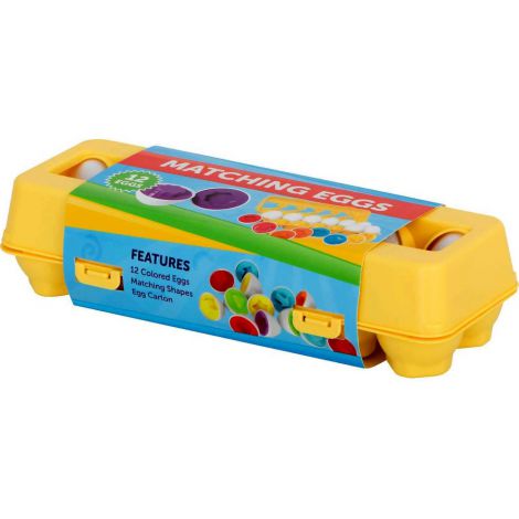 Joc Educativ Matching Eggs Ikonka - 12 Ouă - imagine 2