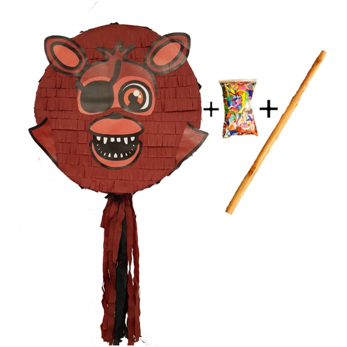 Pinata Vulpe PinaStar cu bat si confetti