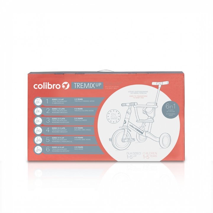 Tricicleta Colibro Tremix Up 5 in 1 Transformabilă