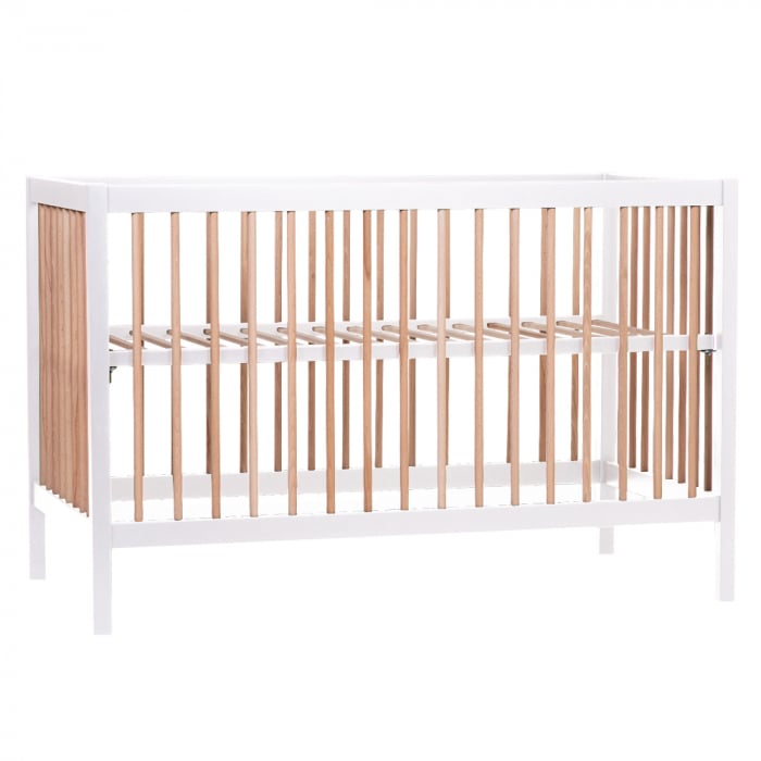 Patut Childhome Cot 97 Fag, 60x120 cm, Natural Alb