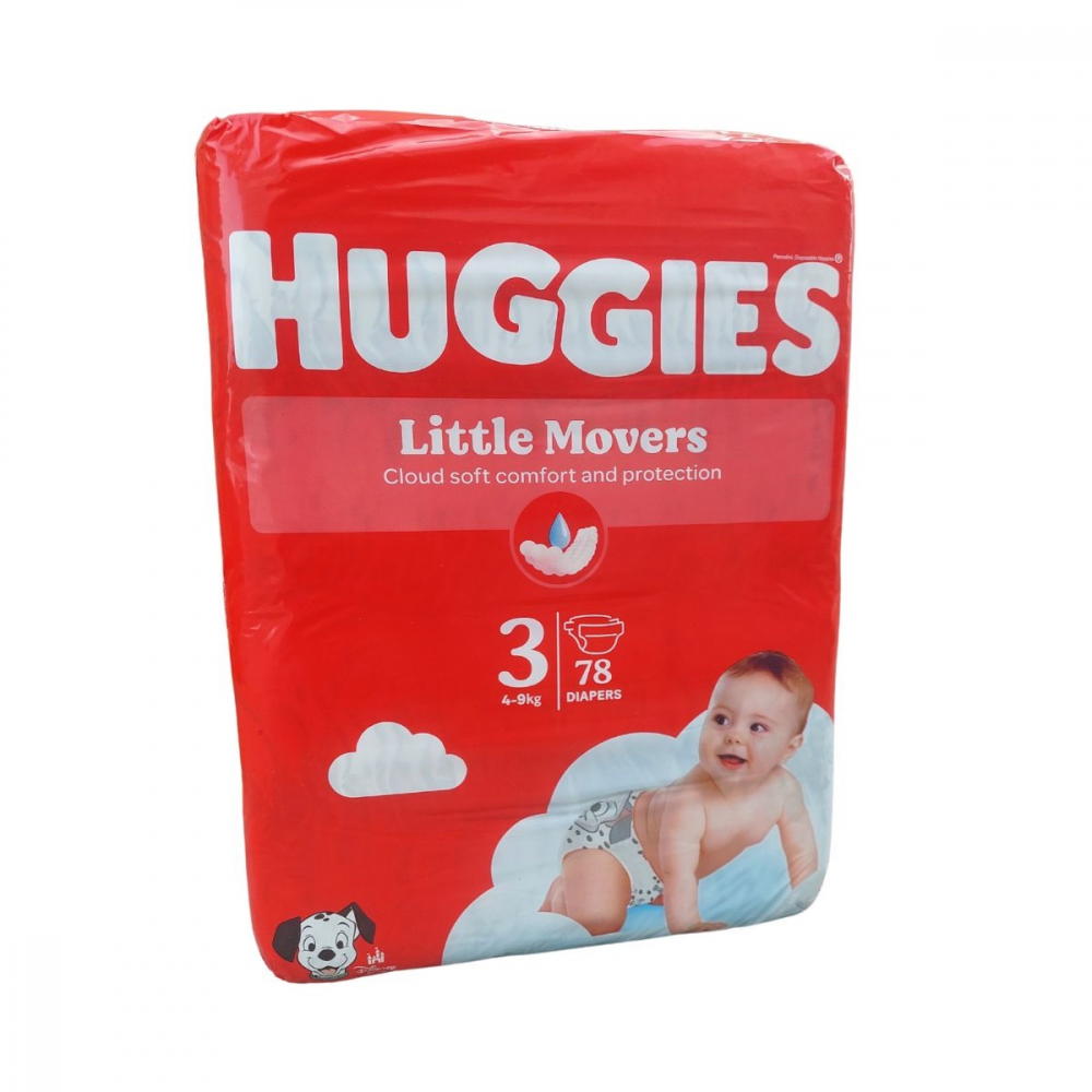 Scutece Huggies Little Movers Nr.3, 5-9 kg, 78 buc - imagine 8