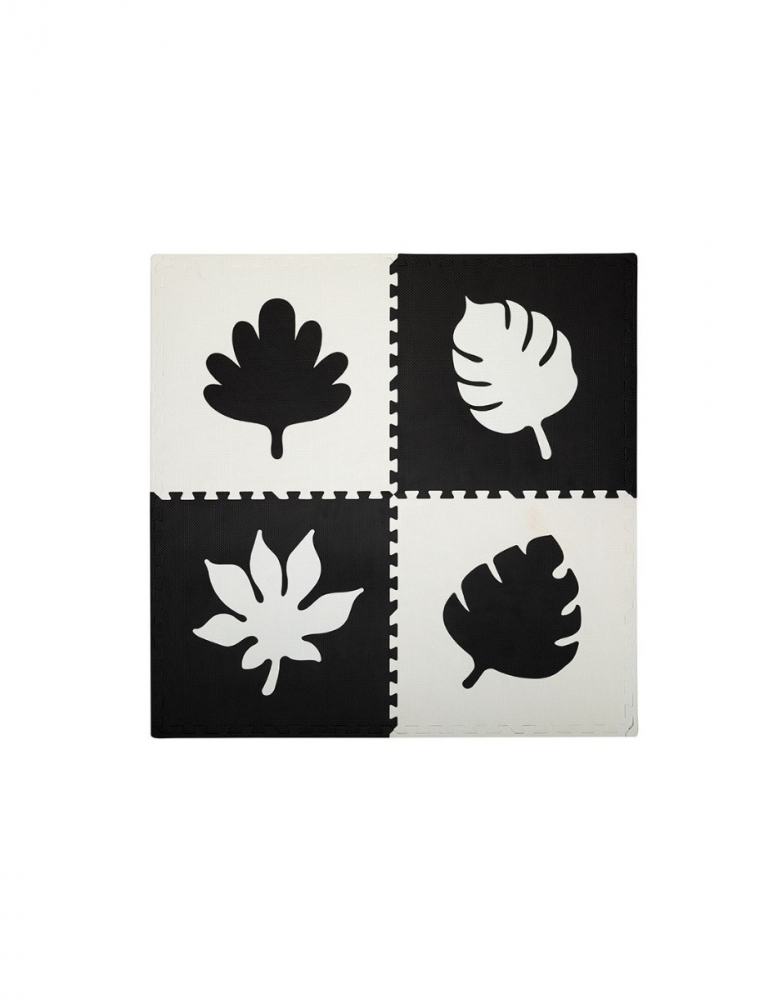 Covoras joaca MoMi Feli, Puzzle 120x120 cm, Negru - imagine 6