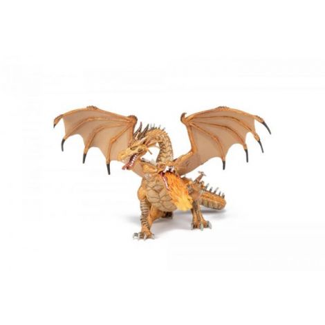Papo Dragon cu Două Capete Auriu - Figurină - imagine 2