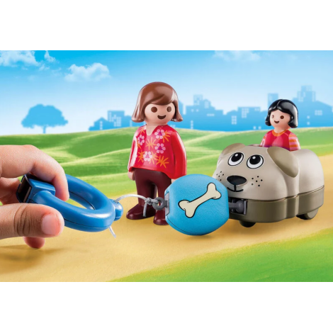 Playmobil 1.2.3 Mama și Fetita cu Masinuta Câinel - imagine 3