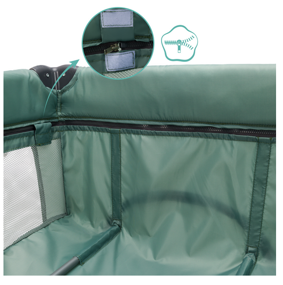 Pătuț pliabil Fillikid Capri Green 5 în 1 - imagine 10