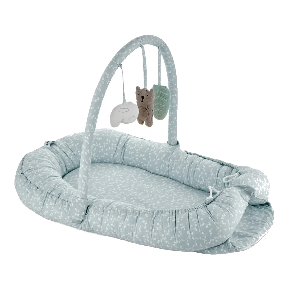 Babyjem Baby Nest Turcoaz cu Bară Jucării - imagine 2