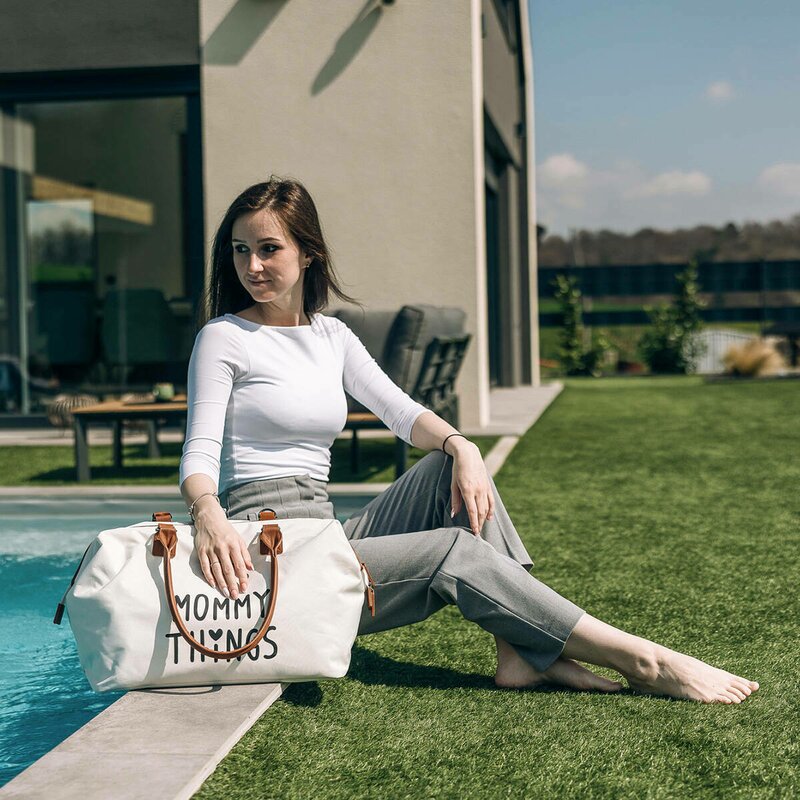 Geanta FreeON Mommy Things Beige | Spațioasă - imagine 5