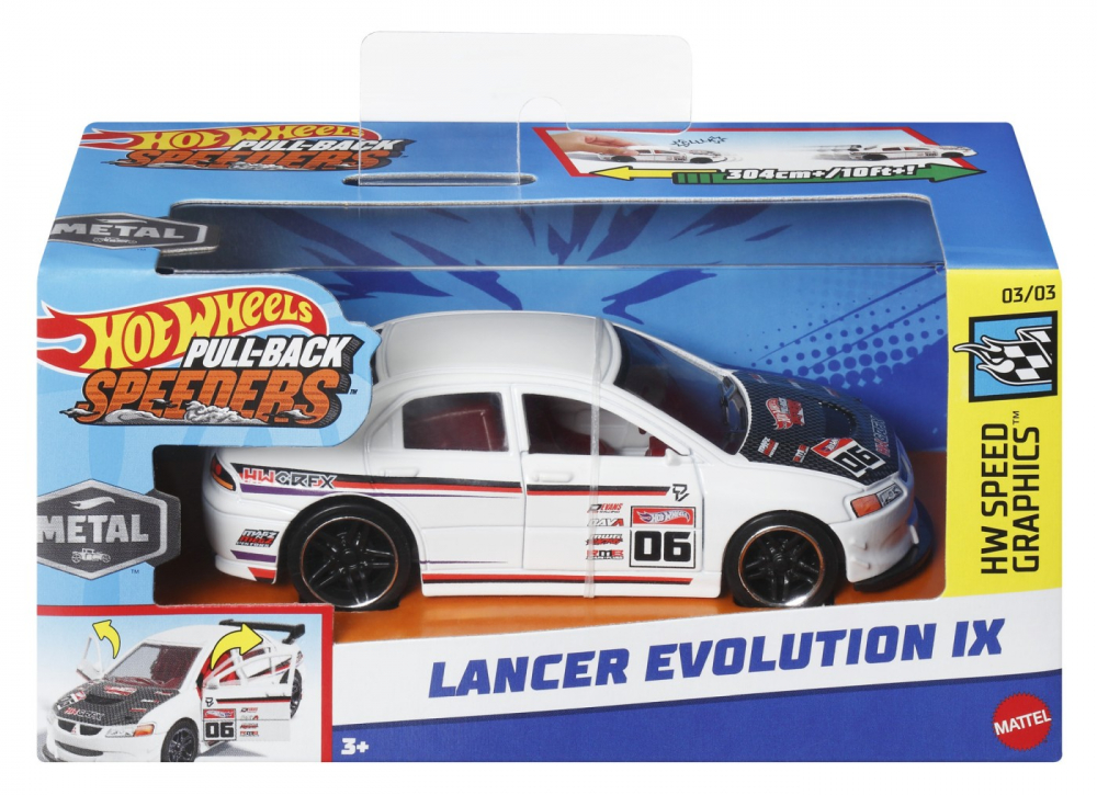 Hot Wheels Lancer Evo IX 1:43 Metal Pull Back