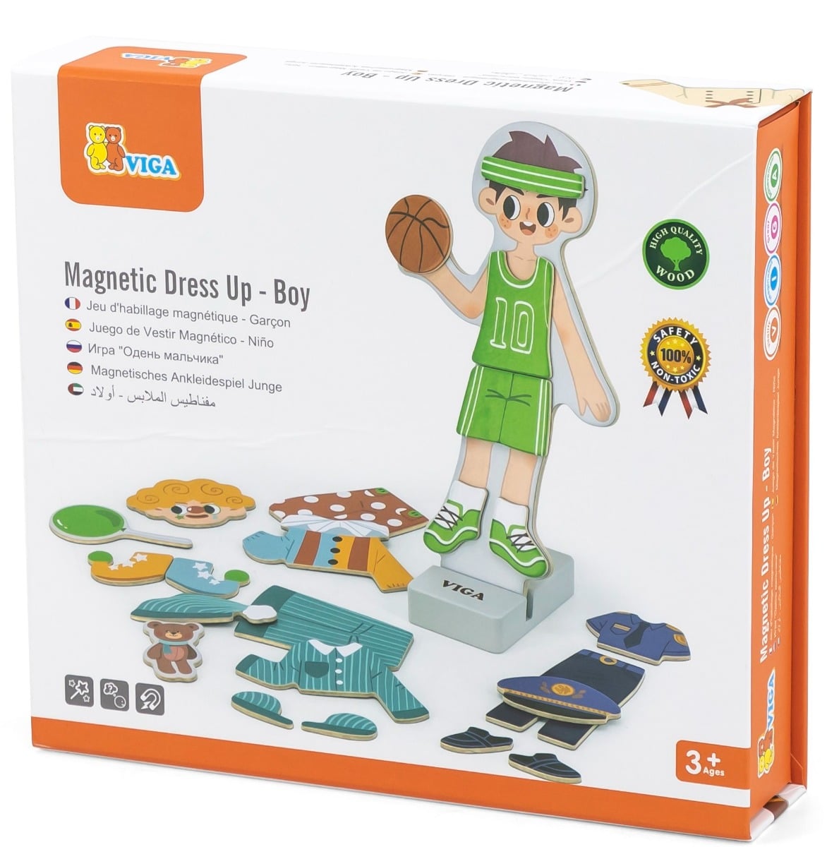 Set Magnetic Vestimentar Băieți Viga | Jucărie Lemn