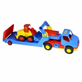 Camion cu Platformă și Excavator Wader