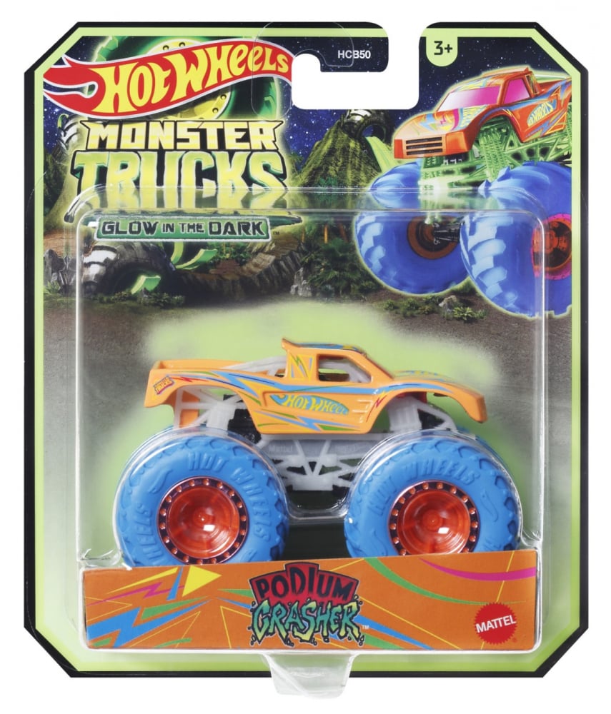 Hot Wheels Monster Truck Glow 1:64 Mattel