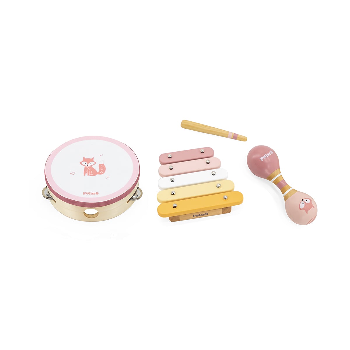 Set Muzical Lemn Viga PolarB Vulpe, Montessori