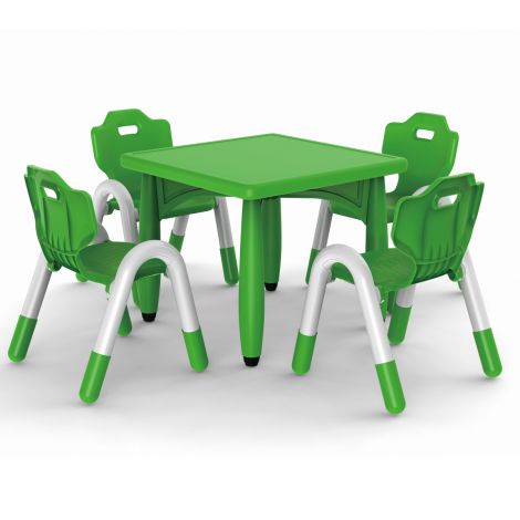 Masa Verde Patrata Ookee Marimea 2 pentru Gradinita - imagine 2