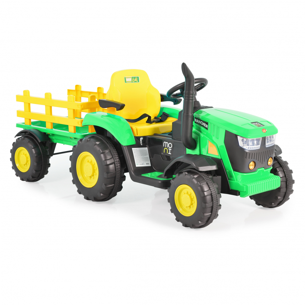 Tractor Moni Rancher Green cu Remorcă și Telecomandă - imagine 5