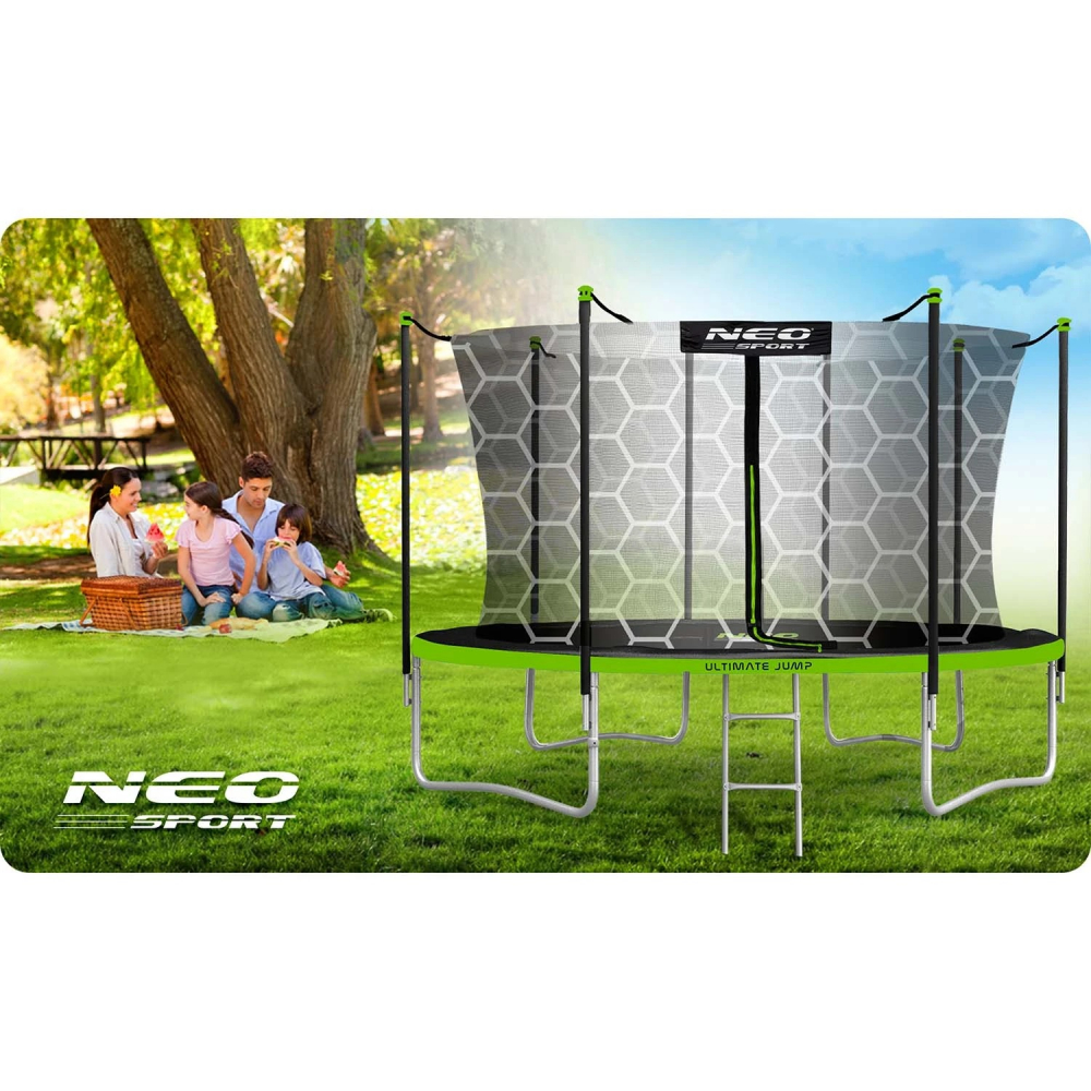 Trambulina Neo-Sport 374cm cu Plasa Interioara - imagine 3