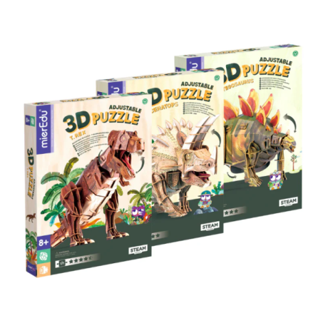 Puzzle 3D TRICERATOPS Deluxe Mieredu - Educativ - imagine 5