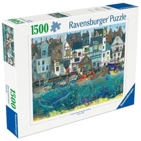 Puzzle Ravensburger Port Agitat, 1500 piese - imagine 2
