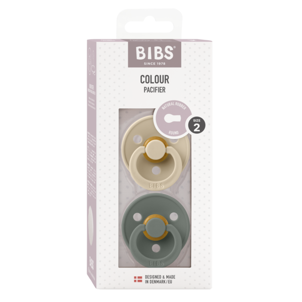 Set 2 Suzete BIBS Colour, Latex, 6 luni+