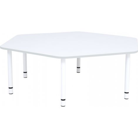 Blat Masa Hexagonal Alb Quadro Moje Bambino - imagine 2
