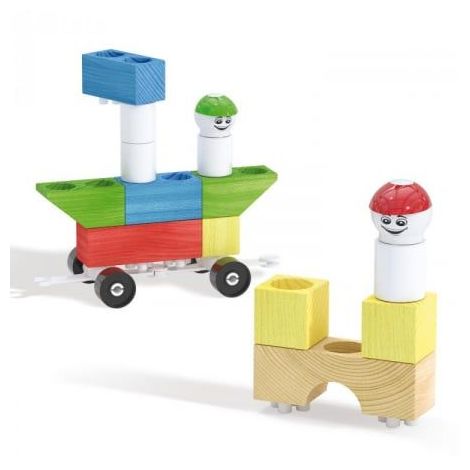 Modi Bloc Quercetti - Joc Constructie Lemn și Plastic - imagine 4