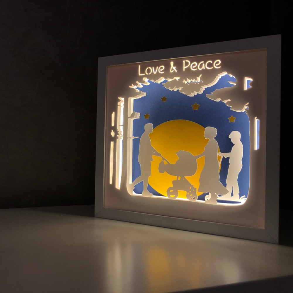 Tablou Luminos Părinți și Copii Noorhandmade