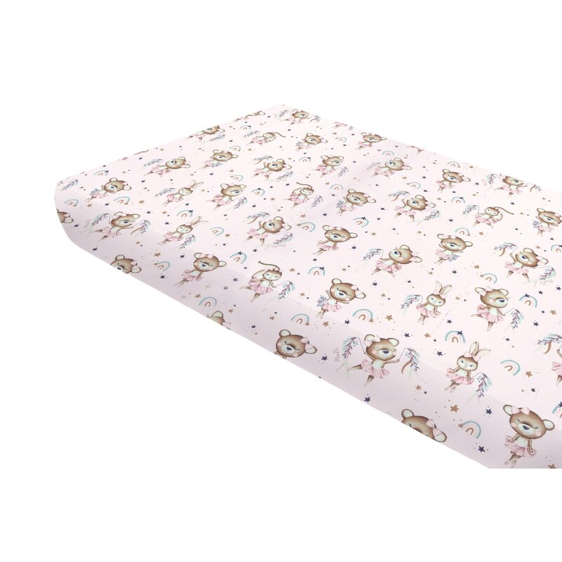 Cearceaf MimiNu Little Ballerina - Bumbac Premium