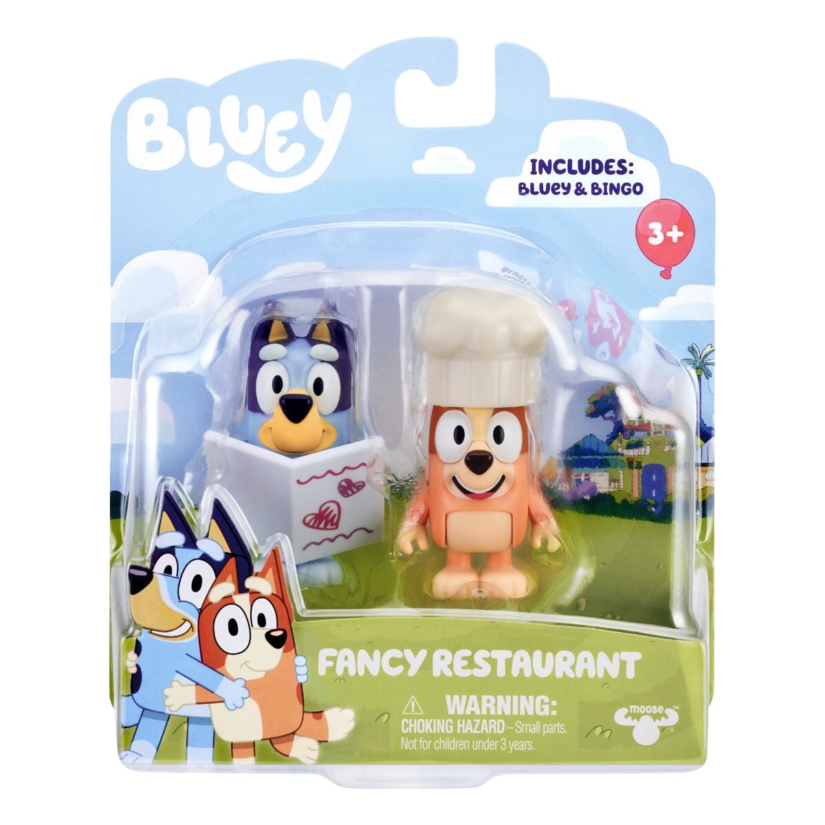 Set 2 Figurine Bluey Fancy Restaurant