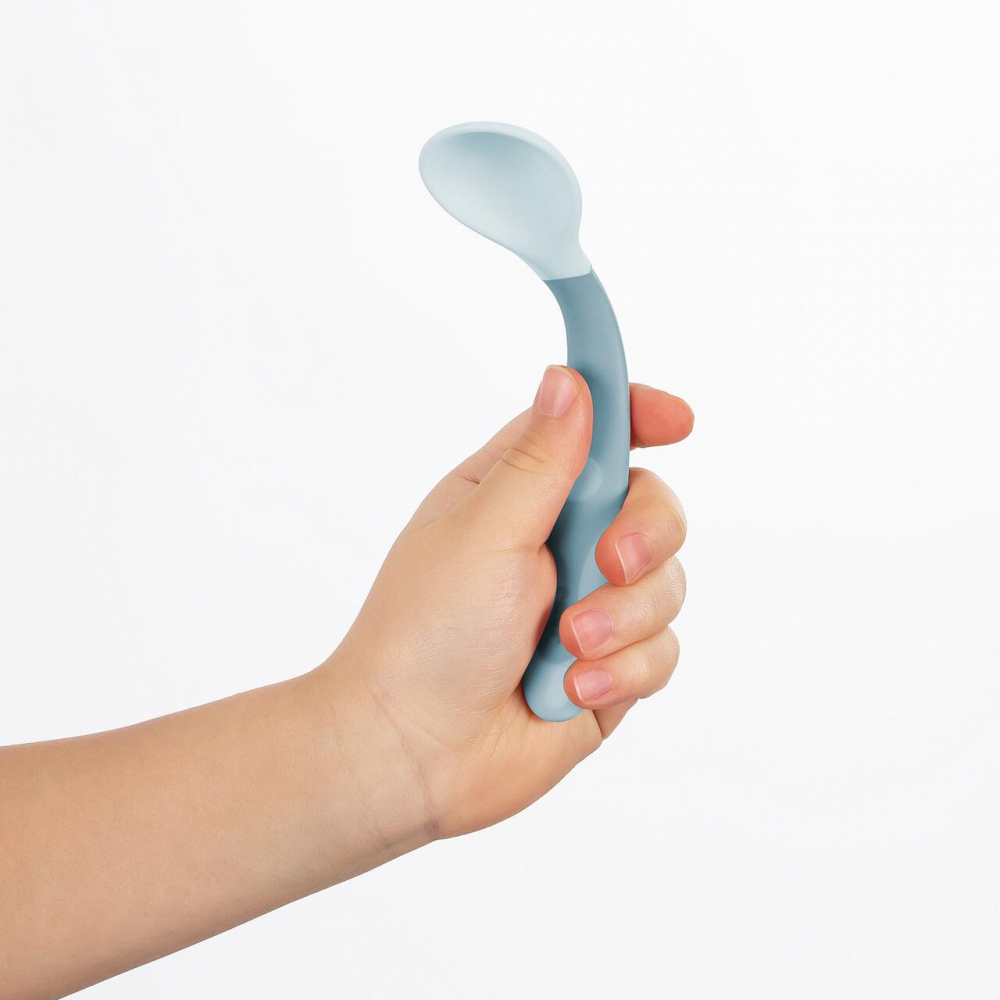 Tacămuri Flexibile Reer Albastru, Fără BPA, 6+ Luni - imagine 3