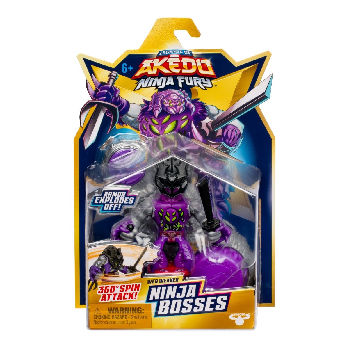 Figurina Akedo Web Weaver, Ninja Bosses, Spin Attack