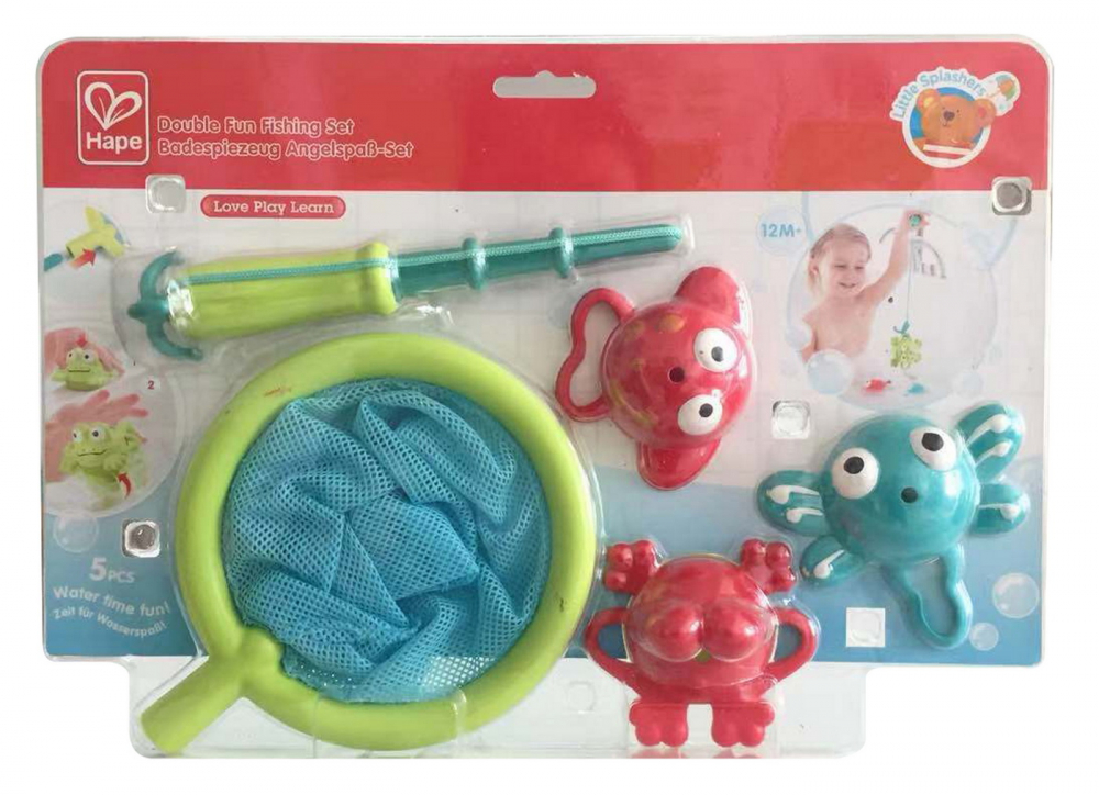 Set de pescuit Hape, dublu, jucărie educativă