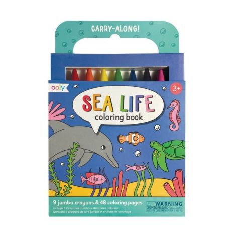 Ooly Sea Life Set Colorat Portabil - Carte + 9 Creioane