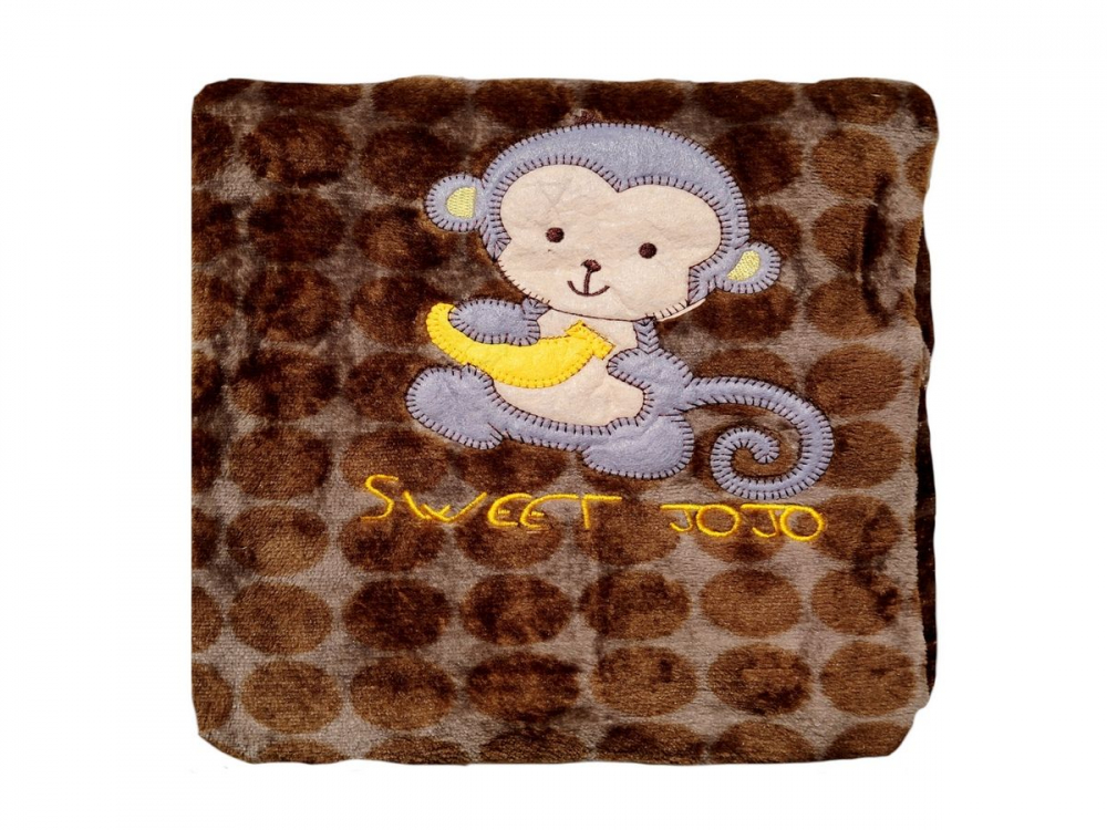 Paturica Microfibra Monkey Egakids, 80x100 cm - imagine 2
