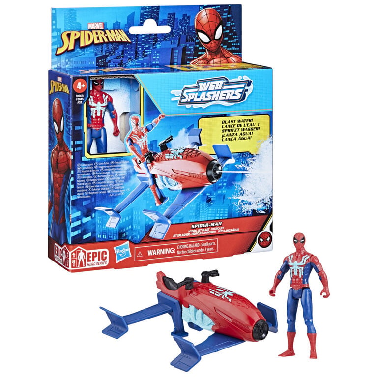 Figurina Spider-Man si Vehicul Hydro Jet, Marvel