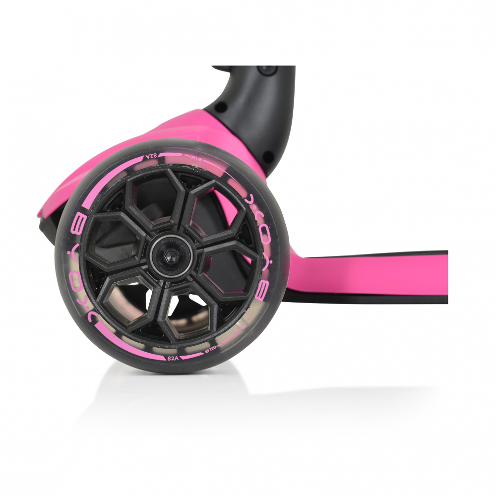Trotineta Byox Bolt Pink Pliabila, LED, 3 Ani+ - imagine 11