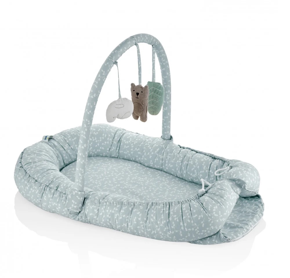 Babyjem Baby Nest Turcoaz cu Bară Jucării