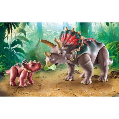 Playmobil Familia Triceratops - Jucarie Dino - imagine 5