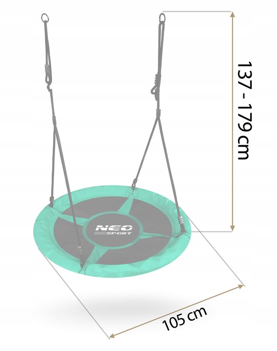 Leagan Cuib Neo-Sport, 150kg, Verde - imagine 6