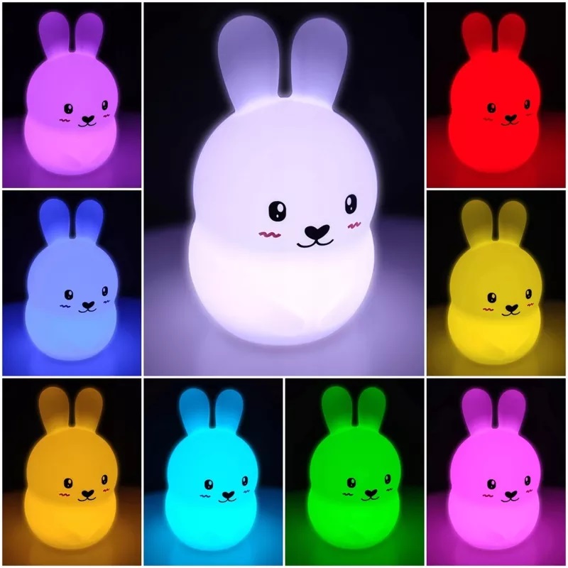 Lampa Veghe Iepuras Nicekids LED 9 Culori - imagine 4