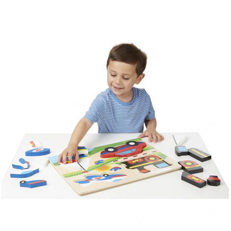 Puzzle Lemn Vehicule Melissa & Doug - imagine 3