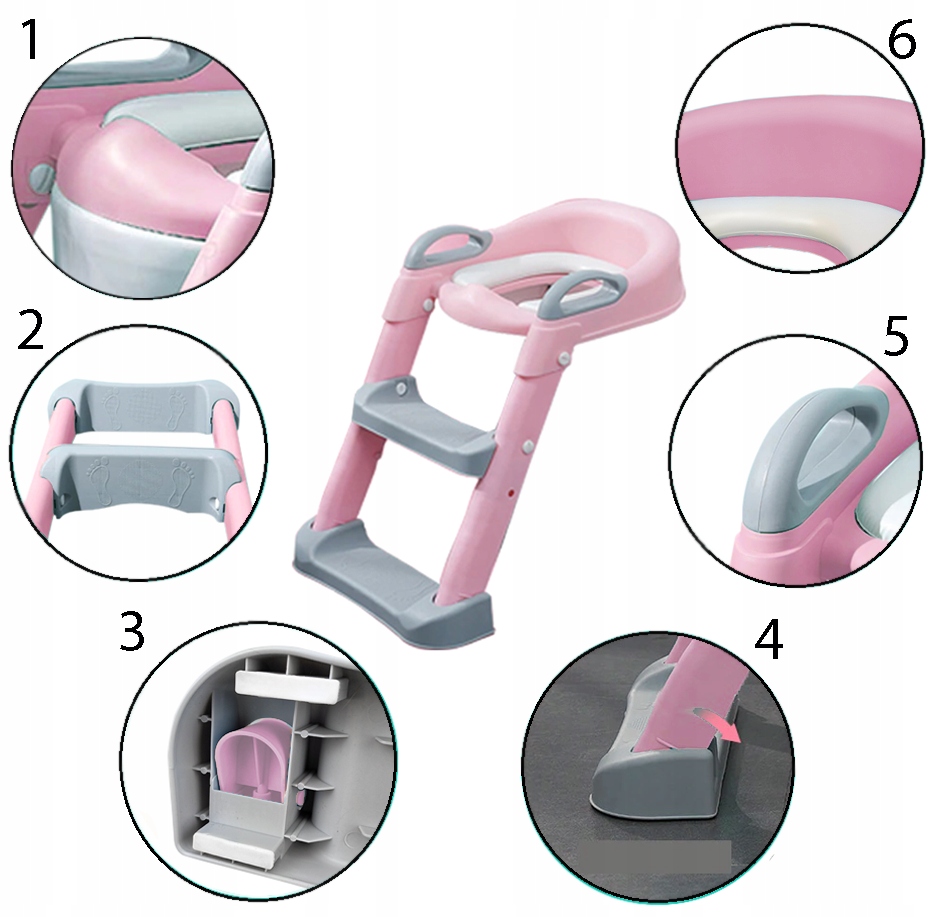 Reductor Toaleta Little Mom Pliabil Pink - imagine 3