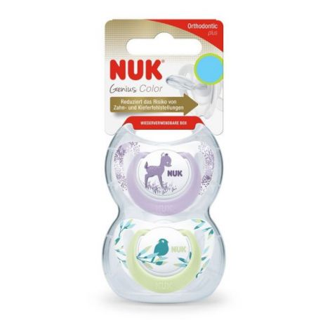NUK Genius Color Suzetă Silicon 0-6 luni - imagine 2