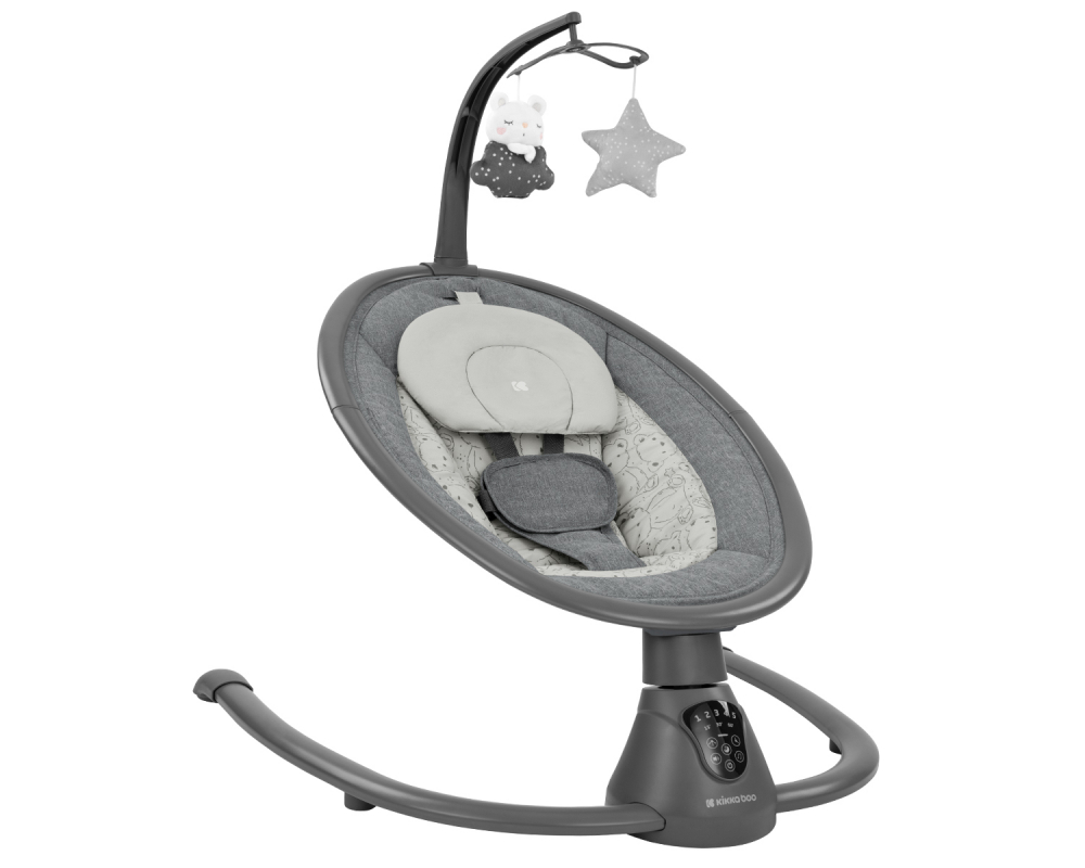 Leagan Electric Kikkaboo cu Telecomanda - Gri - imagine 9