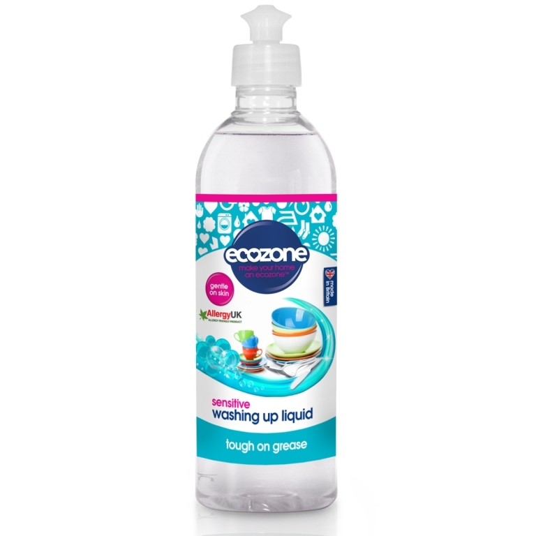 Detergent Vase Ecozone Sensitive 500ml, Fără Miros - imagine 3