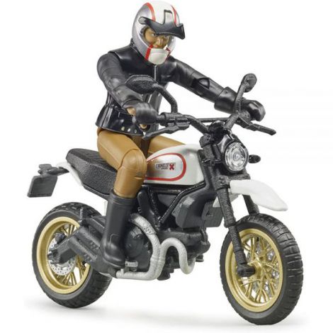 Motocicleta Ducati Desert Scrambler Bruder cu Figurină - imagine 4