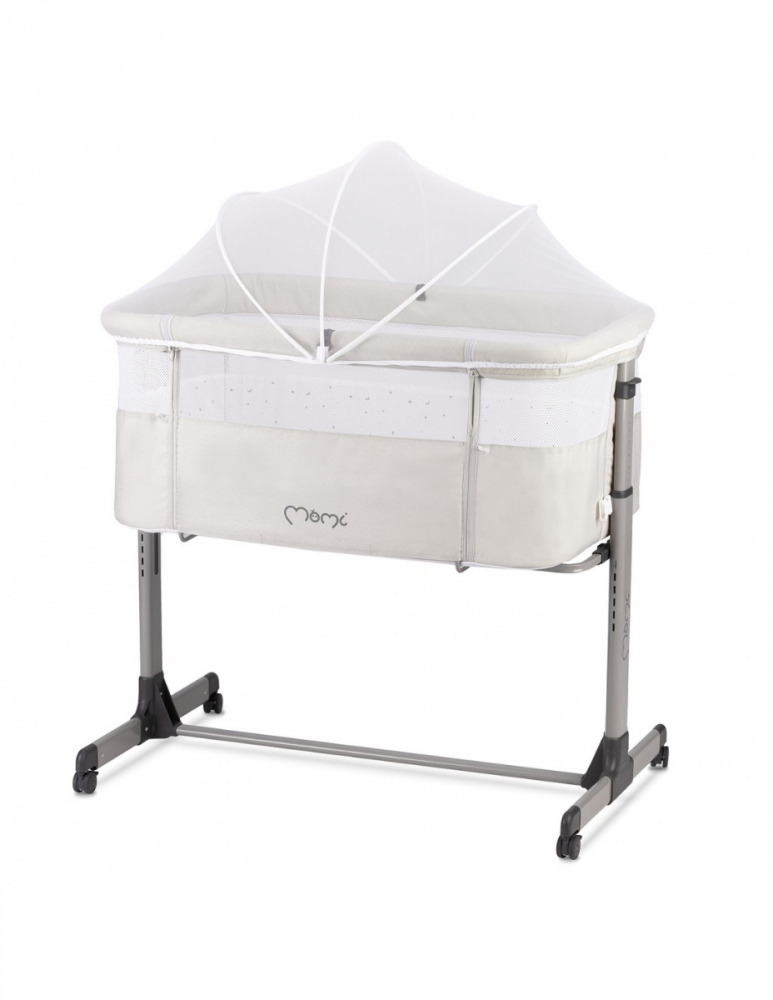 Patut Co-sleeper MoMi Revo Light Grey, 2-in-1