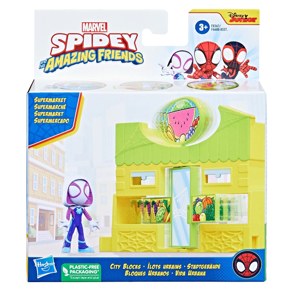 Set Spidey Supermarket cu Figurina Ghost Spider