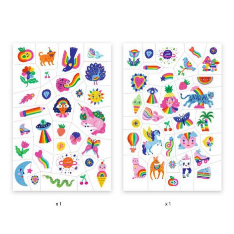 Tatuaje Djeco Curcubee Neon | Jucării Sigure - imagine 2